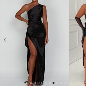 Babyboo black satin dress